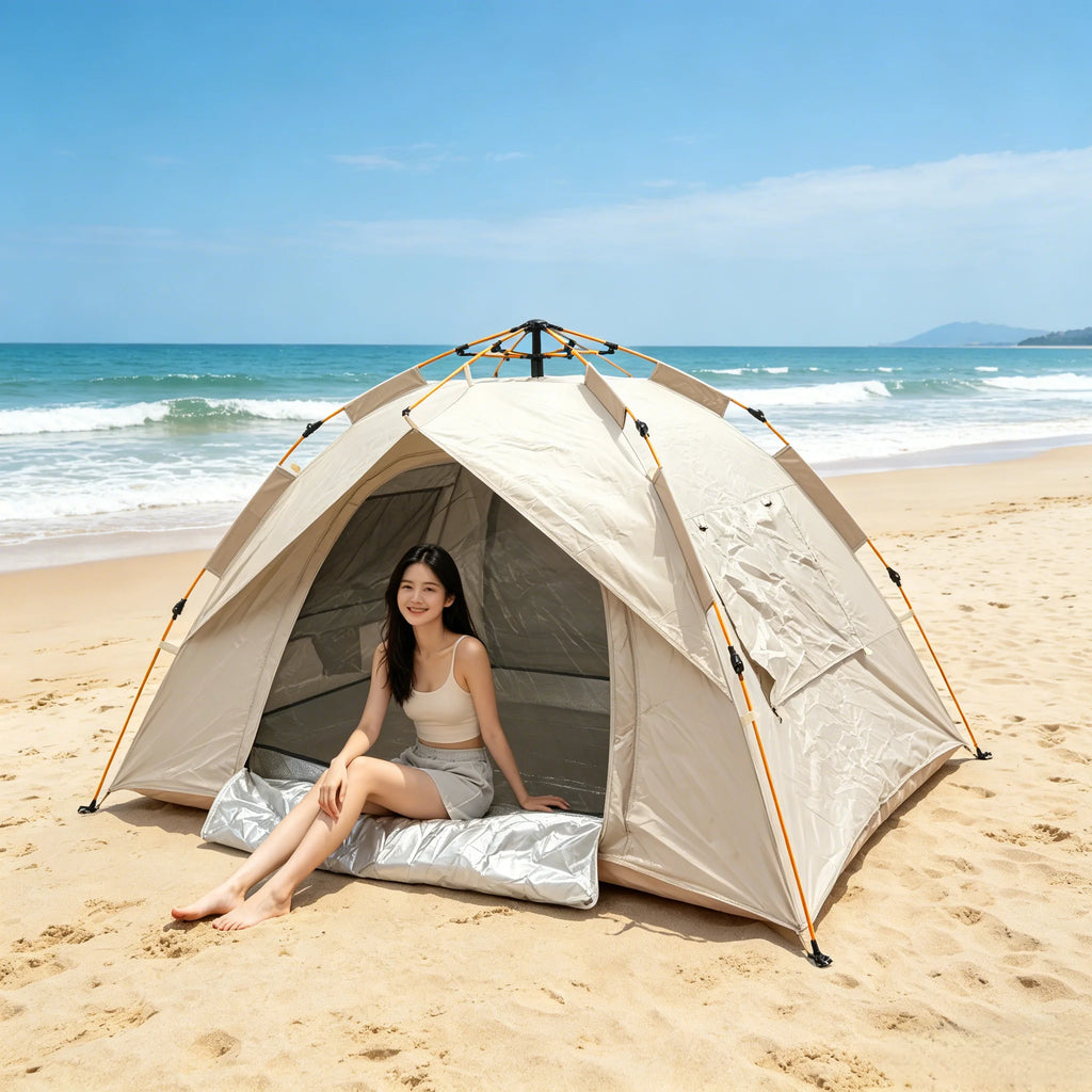 Instant Pop-Up Tent for Camping 2-3 Person Camping Tent Camping Tent with Mesh Deisgn Waterproof Portable With Rolled-up Windows Built-in Hook And Pocket Camping Fishing Hiking