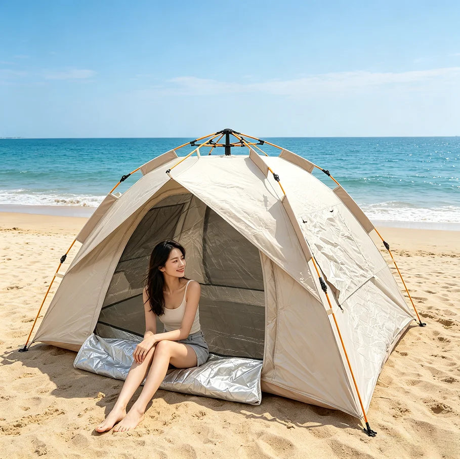 Instant Pop-Up Tent for Camping 2-3 Person Camping Tent Camping Tent with Mesh Deisgn Waterproof Portable With Rolled-up Windows Built-in Hook And Pocket Camping Fishing Hiking
